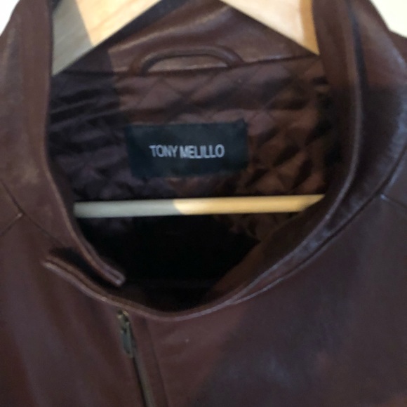 Tony Melillo Brown leather Moto Jacket - Picture 6 of 6